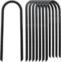 Skiennix Trampoline Stakes - Heavy Duty 12 Inch U-Shaped Ground Anchors | Galvanized Steel for Outdoor Use