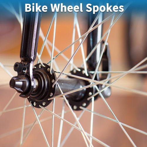 A ABSOPRO Bicycle Spokes 12G 280mm Length Bike Wheel Spokes Carbon Steel Black 1 Set