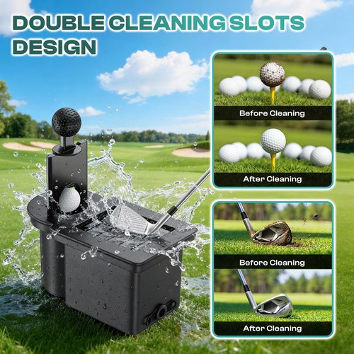 DRIVE UP Golf Cart Ball Washer and Club Cleaner Kit, Passenger Side EZGO Golf Ball Cleaner and Club Head Washer, Suitable for RXV Gas and Electric Golf Carts, OEM 603836