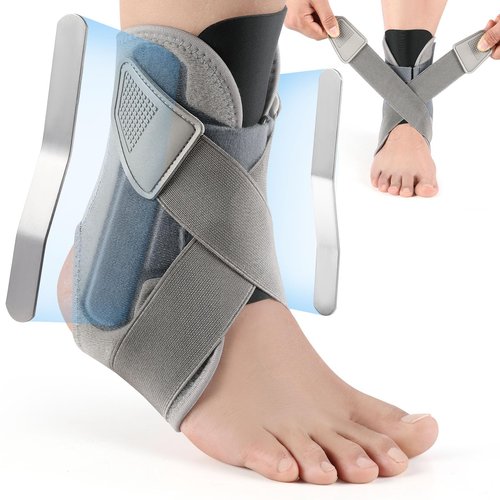 JFCHSK Adjustable Ankle Brace for Men & Women – Support for Sprained Ankle, Mild Sprains, Achilles & Sports | Lightweight Ankle Stabilizer for Injury Recovery & Active Lifestyles