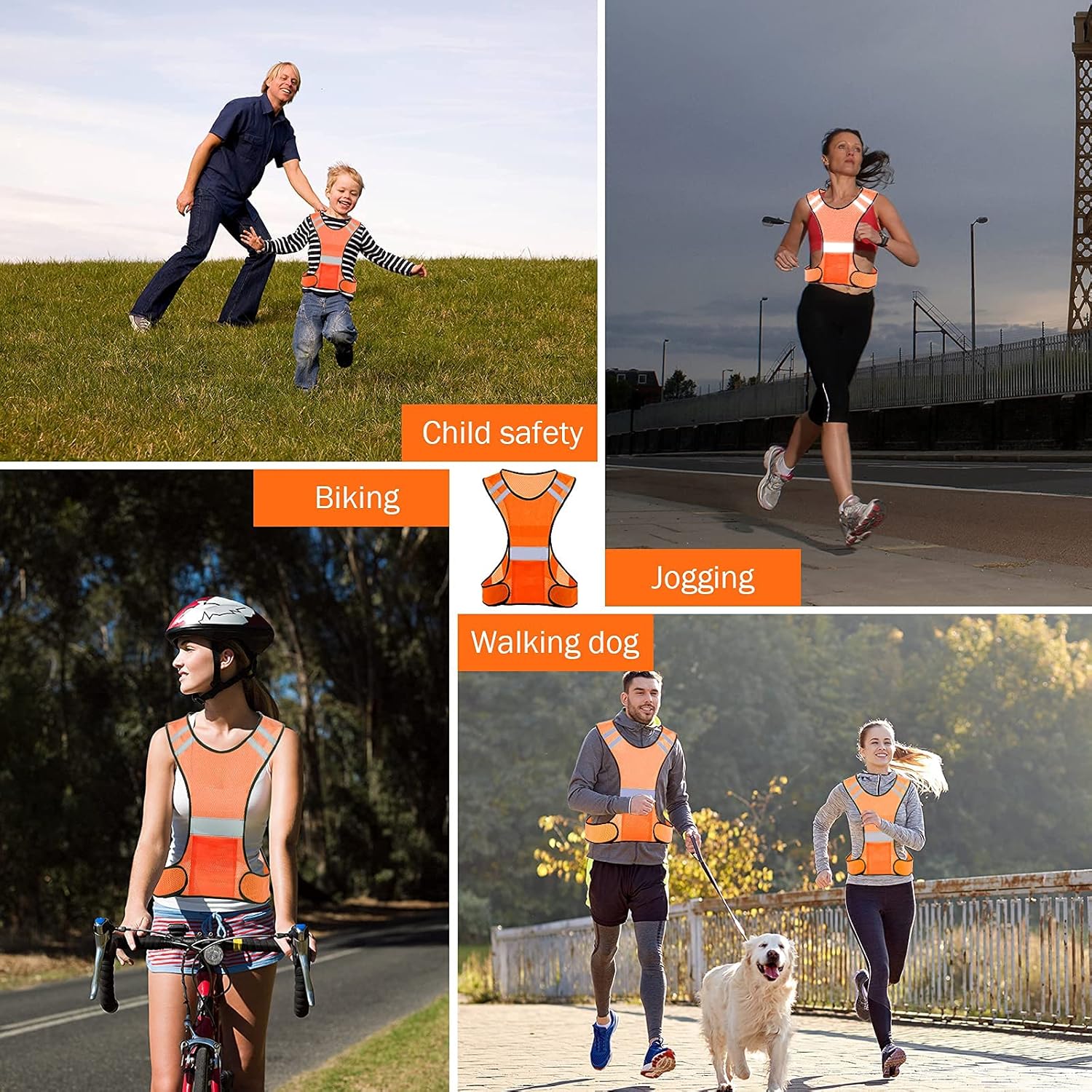 TCCFCCT Reflective Running Vest - High Visibility Gear with Large Pocket for Safety and Comfort