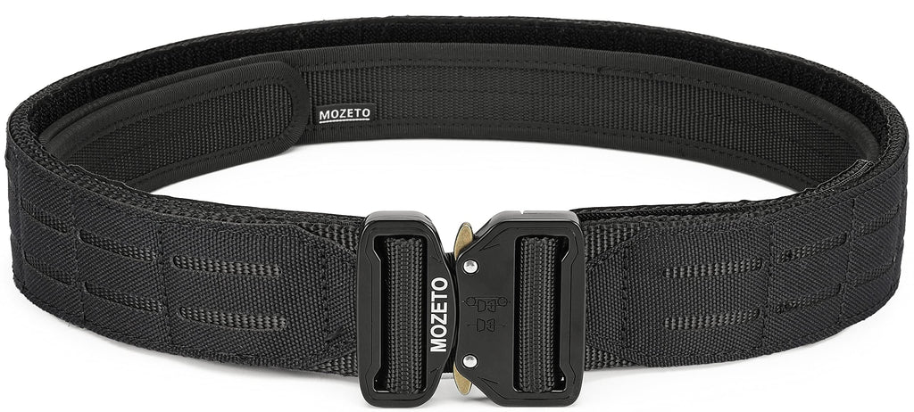 MOZETO Molle Battle Belt, 2" Battle Belts Tactical War Combat Quick Release Law Enforcement Duty Belts for Men