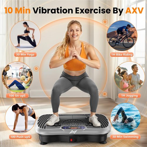 AXV Vibration Plate - Full Body Fitness Machine for Weight Loss | Home & Gym Use