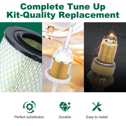 10L0L 1016110-01 Golf Cart Tune Up Kit for Club Car DS Gas 1984-1991 with 341CC Engine, Air Filter 1013379 1012506 Fuel Filter 1013684 1014522 102003201 Park Plug 1012522 CJ8Y