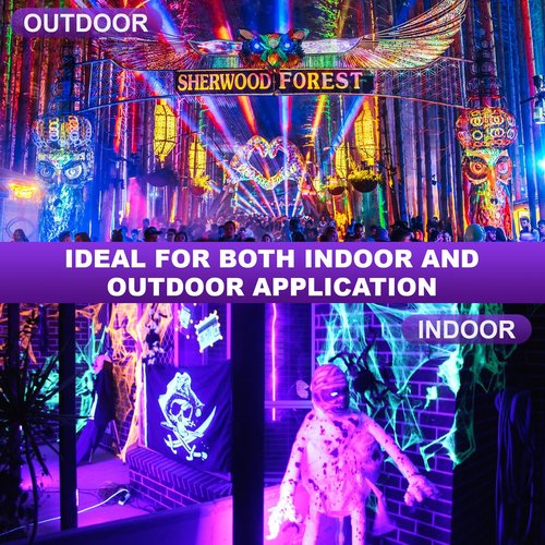 96 LED 395nm UV / 6500K Flashlight Camping Blacklight , 10000mAh Rechargeable, 3000 Lumens, Glow Lights for Party , Bedroom, Fluorescent Poster , Dog/Cat Urine ,Halloween Black Light (UV(Remote))