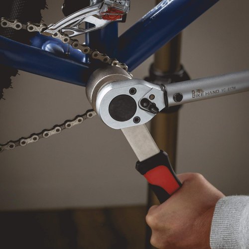 BIKE HAND Bicycle Bottom Bracket Removal Crank Tool - Compatible with Shimano Hollowtech II 16-Notch 44mm External BB
