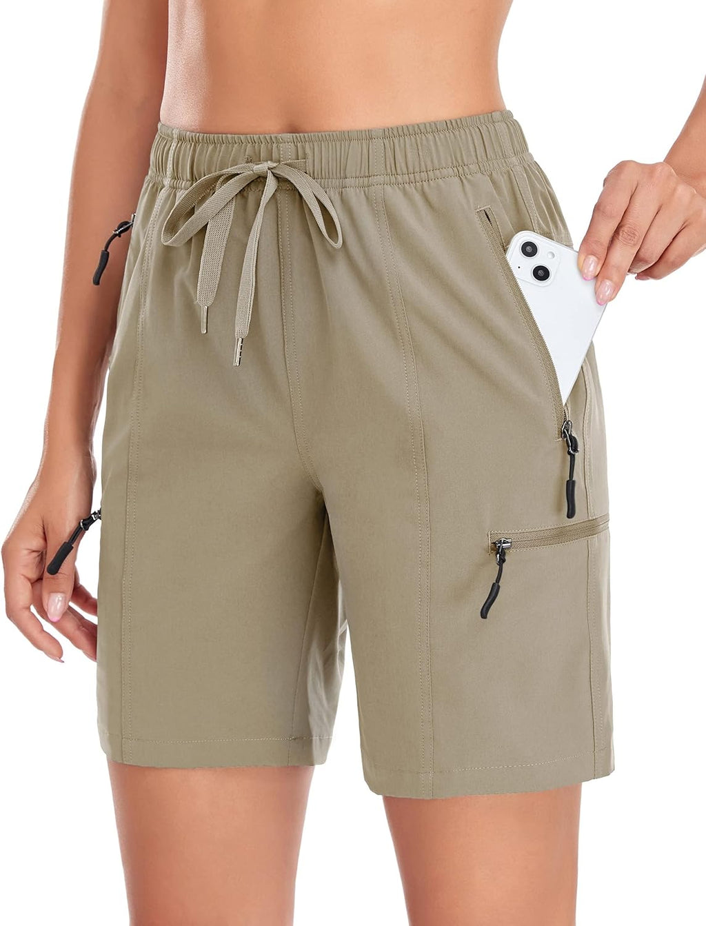 Skiennix Women's Hiking Cargo Shorts - Quick Dry Lightweight Athletic Outdoor Shorts with Zipper Pockets | 5" & 7" Sizes