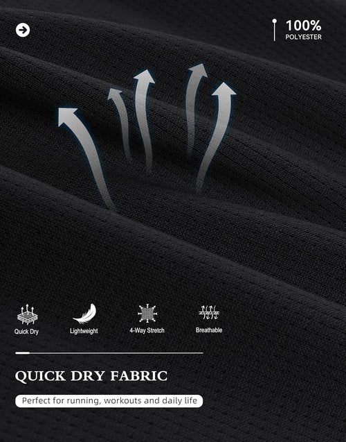 G Gradual Men's Running Shirt - Lightweight Quick-Dry Long Sleeve Quarter Zip Pullover for Gym & Golf