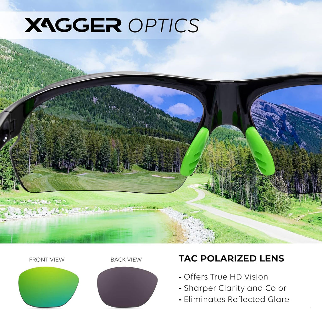 Xagger Polarized Sports Sunglasses - UV400 Protection for Men & Women | Ideal for Running, Cycling & Driving