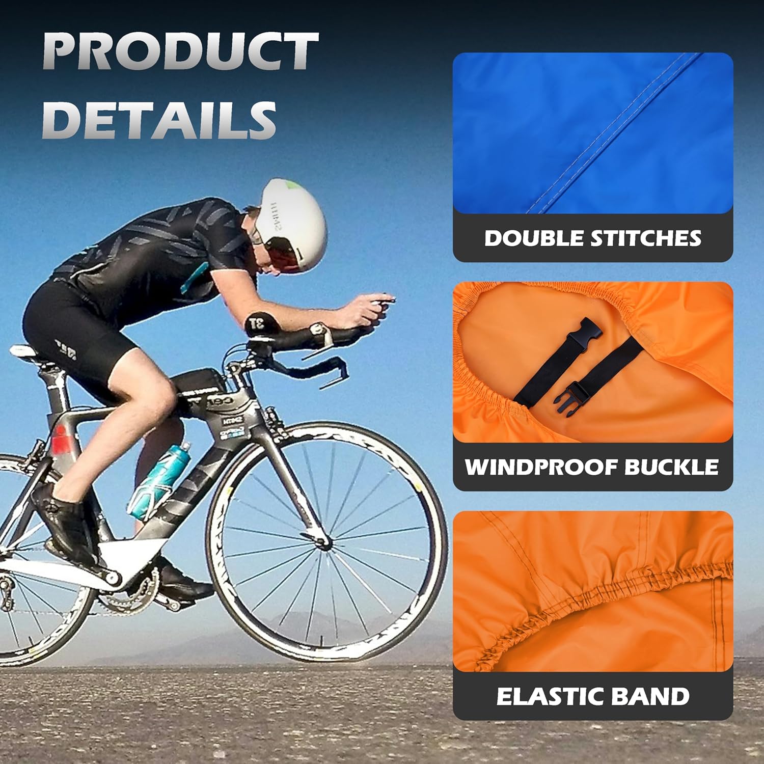 Skiennix Bike Cover - Waterproof Outdoor Protection for Electric & Mountain Bikes | XL Blue