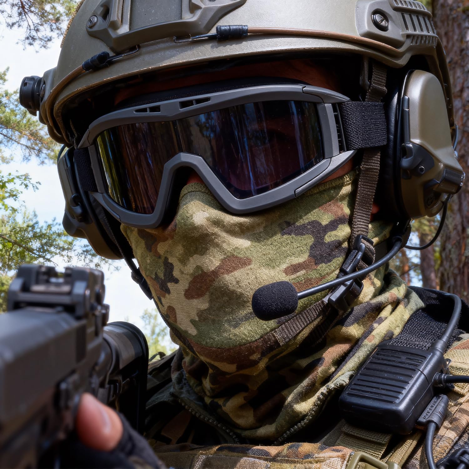 Triple Threat Tactical Goggles: Anti-Fog, 3x Lens & UV400 - Military Grade Protection for Airsoft, Shooting, and Outdoor Sports