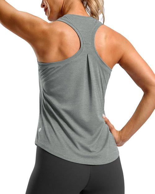G Gradual Women's Racerback Workout Tank Tops - Loose Fit Athletic Yoga Shirts for Gym & Running