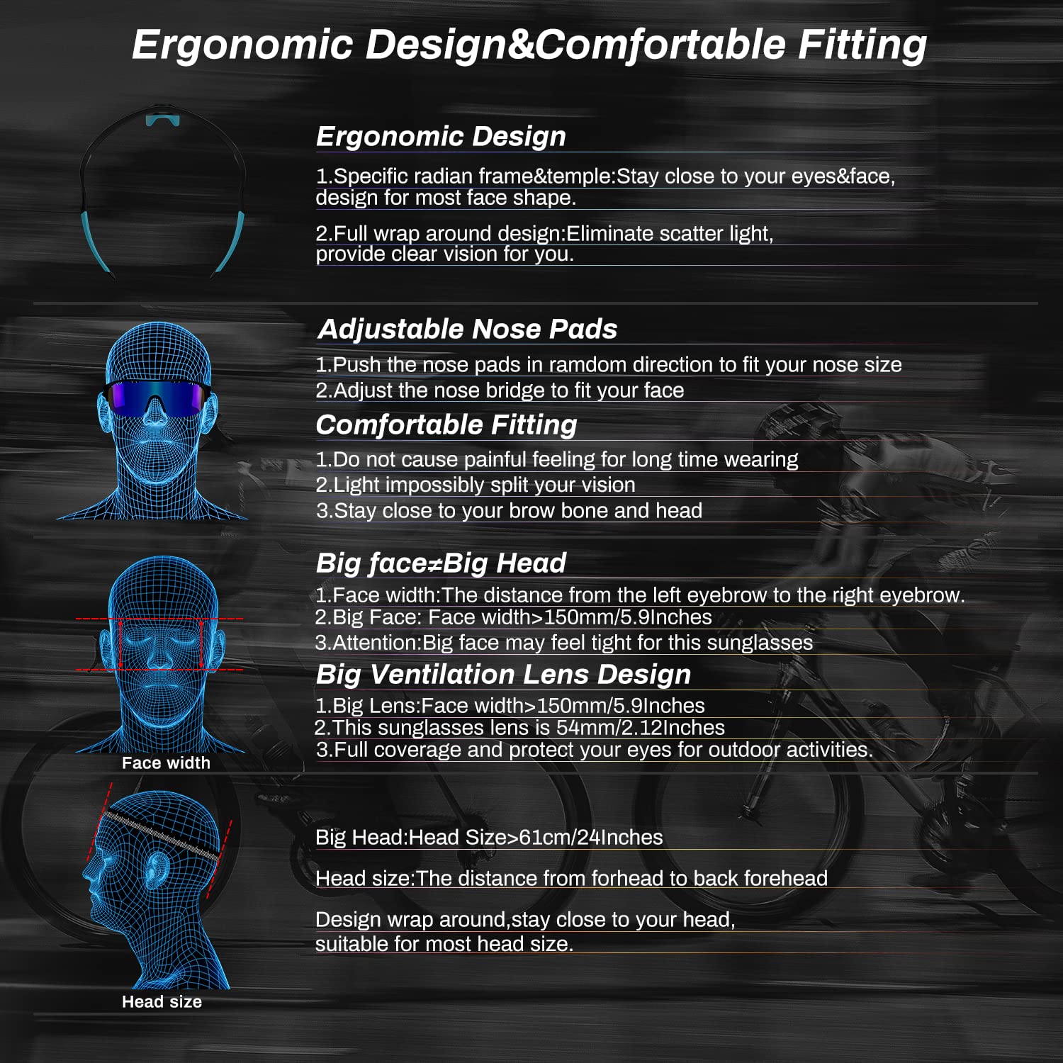 ROCKNIGHT UV Polarized Fishing Sunglasses Men Hiking Travel Outdoor Mirrored Blue Sunglasses Sports TR90 Black Frame