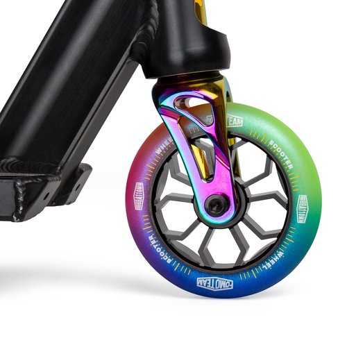 Pro Stunt Scooter Wheels 110mm24mm Watercolor Effect with ABEC-9 Bearings Installed 2-Pack Scooter Replacement Wheels (multicolor)