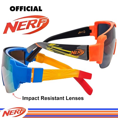 NERF Wrap Sunglasses for Kids 2 Pack | UV 400 | Baseball, Beach or Ski Sun Protection | One Size Fits Most Kids