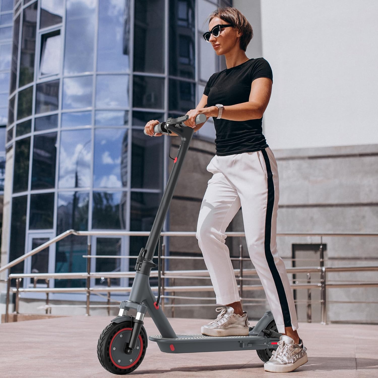 Roinside Electric Scooter - High-Speed 350W/500W Motor | Long-Range 12-62 Miles | Foldable Design