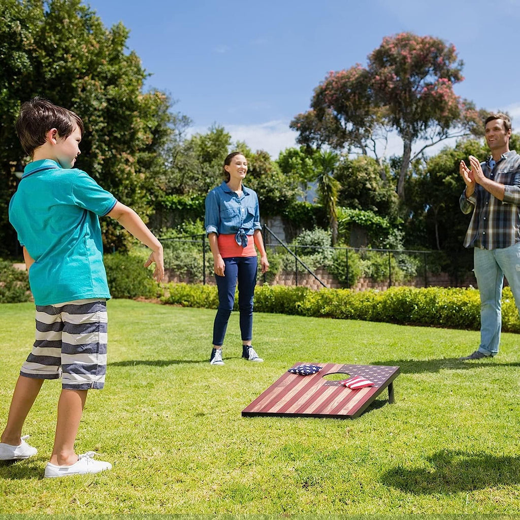 Regulation Cornhole Set by [Brand Name] - 4x2 & 3x2 Boards with Carrying Bags & 8 Bean Bags | Perfect for Outdoor Family Fun