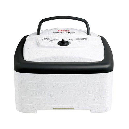 Nesco FD-80A Square Shaped Food Dehydrator, For Snacks, Fruit, Beef Jerky, White