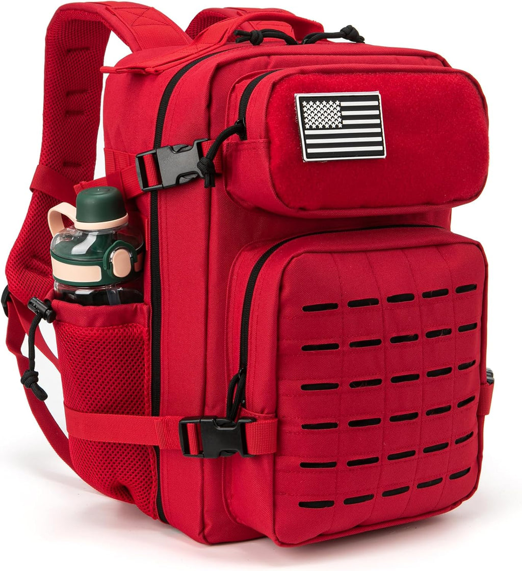 QT&QY Military Tactical Backpack - 25L/45L Molle Daypack for Men | Versatile Hiking Rucksack with Bottle Holder