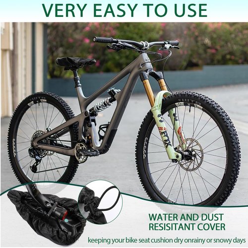 Xonhyicn Bicycle Seat Cushion Waterproof Cover Dustproof Rainstorm Sunburn Washable for Women Men City/Mountain Assured Riding