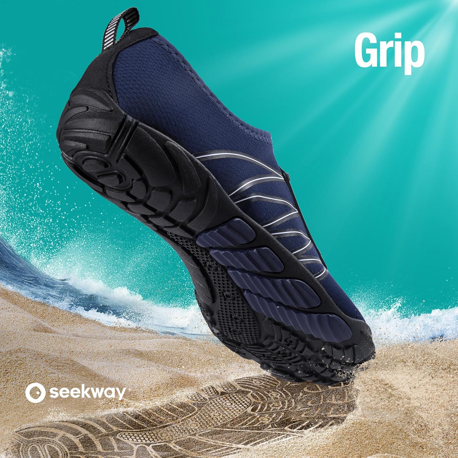 SEEKWAY Water Shoes - Quick-Dry Aqua Socks for Men & Women | Ideal for Beach, Swim, Hiking, and Kayaking