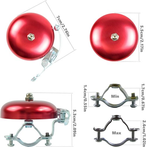 Classic Bell - Loud Crisp Clear Sound Bicycle Horn for Adults & Youth | Stylish Road & Mountain Bike Accessory