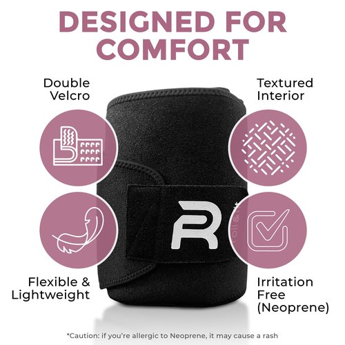 Roll & Fit Waist Trimmers for Men and Women (Black, Medium)