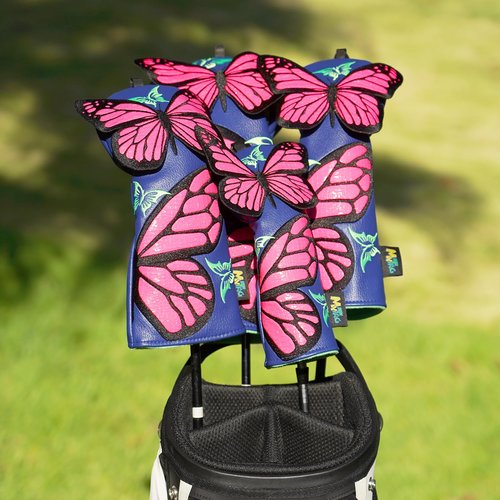 mytag Butterfly Patch Golf Club Covers, Golf Head Covers for Woods and Driver 3D Craft Blue Headcover (Fairway Cover)