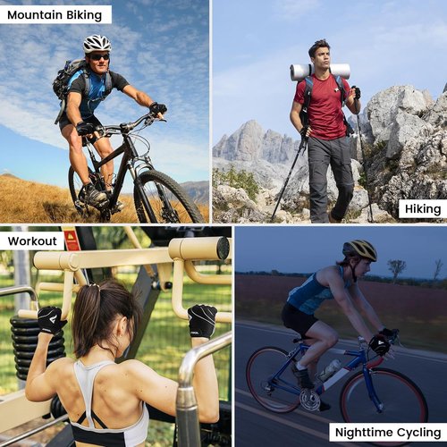 ATERCEL Cycling Gloves - Padded SBR for Road & Mountain Biking | Breathable & Elastic for Men and Women
