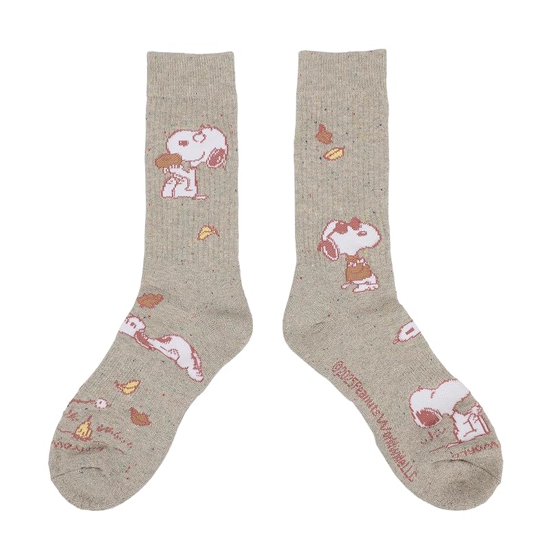 Athletic Crew Socks with Peanuts Graphic – Cushioned Footbed, Arch Support