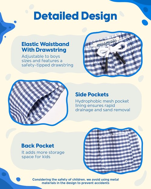 Maamgic Boys Swim Trunks - Stylish Toddler Bathing Suit | Comfortable & Quick-Dry Design