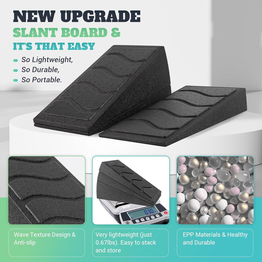 Slant Board | Adjustable Calf Stretching Incline Board - 5 Angles, 480 lbs Capacity for Yoga & Physical Therapy