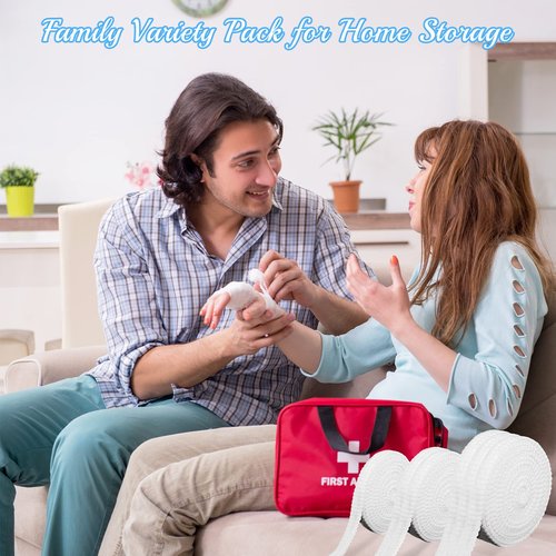 Treela 3 Rolls 3 Size Fix Net Tubular Bandage Elastic Retainer Net Wound Dressing Family Variety Pack for Home Storage, Small Extremities and Large Extremities, Fingers and Toes, 5.5 Yard Long