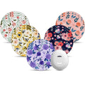 Flower Dexcom G7 Over Patches, Amolyfe 10-Pack Dexcom G7 & Stelo Adhesive Patches Waterproof Bump-Proof with Hard Cap, Breathable Medical Overpatch, 10-Day CGM Protection (P.Flower)