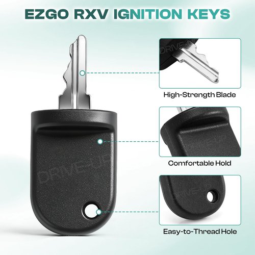 Drive-up Ignition Keys (10 PCS) Fits CLUBCAR EZGO Yamaha Golf carts (EZGO RXV (10PCS))