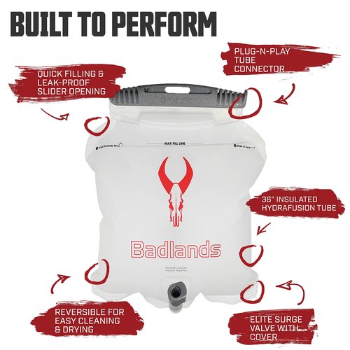 Badlands Hydration Reservoir with Insulated Drinking Tube, 2 Liter