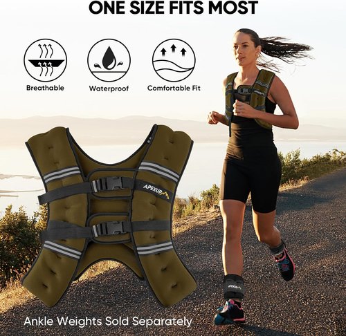 APEXUP Weighted Vest - Versatile Workout Gear for Men & Women | Ideal for Strength Training & Running