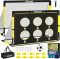 Kids Soccer Goal Set by [Brand Name] - 2 Durable 6x4 ft Goals for Backyard Training | Perfect for Ages 3-12