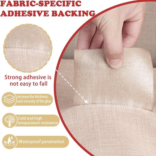 Linen Repair Tape - 4x70 Inch Self-Adhesive Fabric Patch for Sofas, Chairs & Bags | Dark Blue