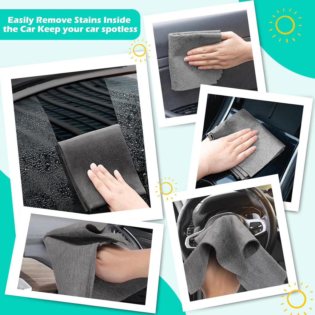 XANGNIER Extra Large Microfiber Car Drying Towels - 4 Pack, Super Absorbent & Scratch-Free Auto Detailing Supplies