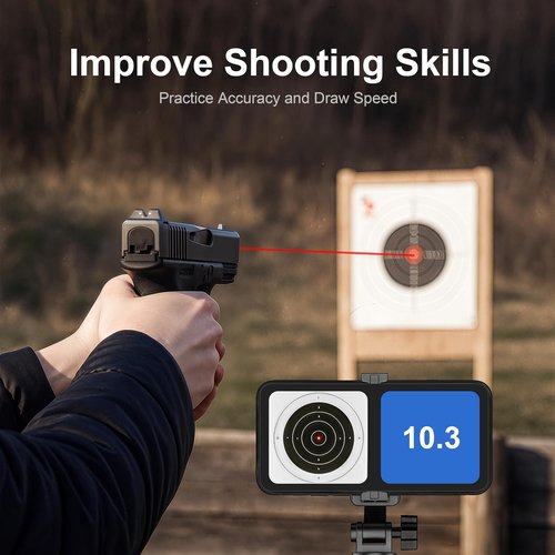 380ACP Laser Training Cartridge - Dry Fire Practice System with 3 Batteries & Rubber Snap Caps
