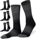 FITRELL Men's Merino Wool Hiking Socks - 4 Pack, Wicking & Cushioned, Warm Thermal Boot Crew Socks