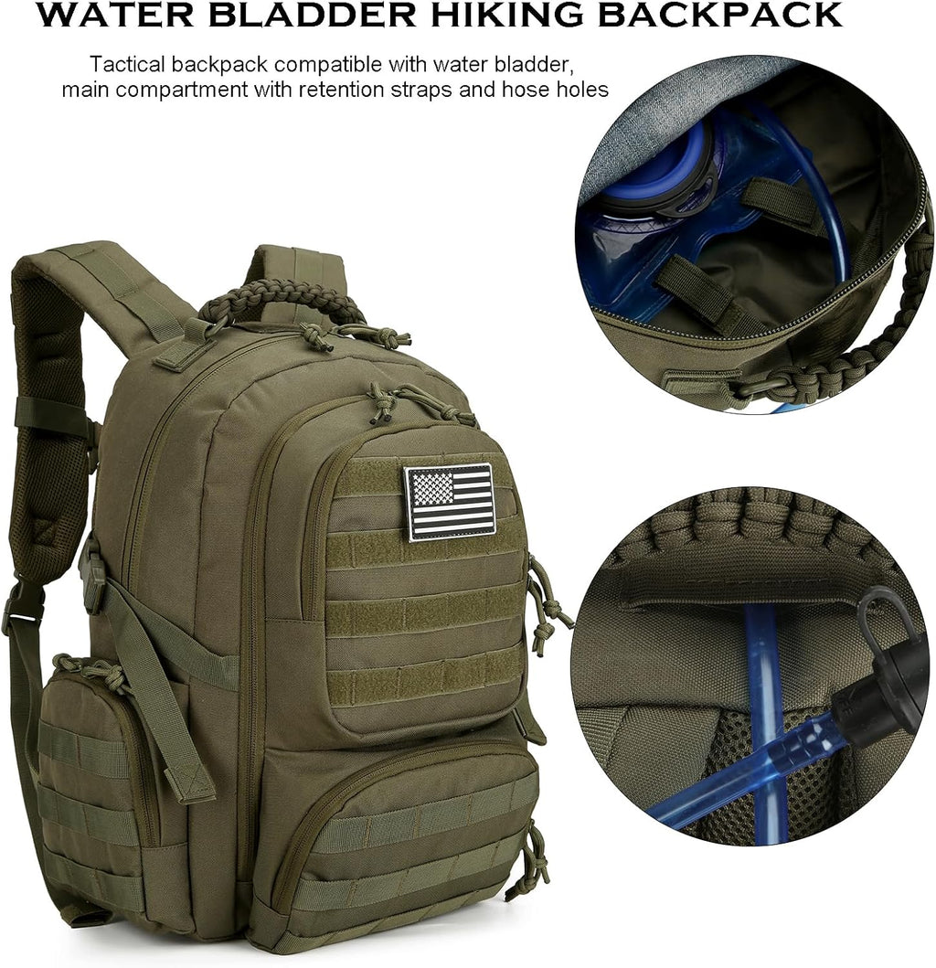 Skiennix 30L Military Tactical Backpack - Durable Molle Daypack for Men | Army Green