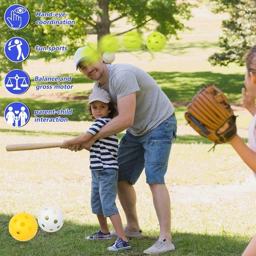 Avesfer 9-Inch Plastic Practice Baseballs - Anti-Crack Soft Training Balls with Mesh Bag for Indoor/Outdoor Drills