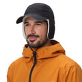 Connectyle Men's Sherpa-Lined Winter Hat with Earflaps Warm Cap Water-Resistant Baseball Cap Reflective Sports Hat Black