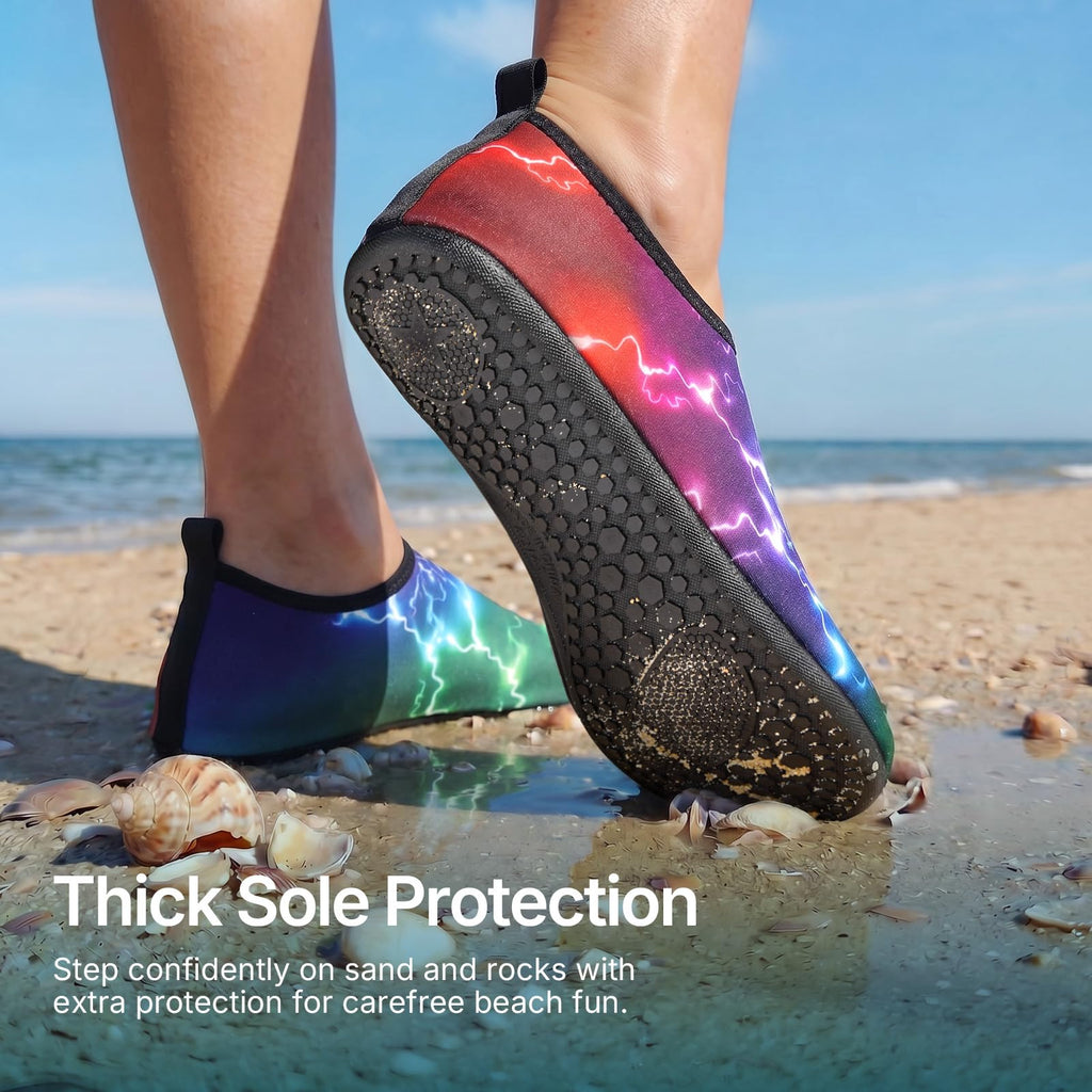 Water Shoes for Women Men Quick-Dry Aqua Socks Swim Beach Barefoot Yoga Exercise Wear Sport Accessories Pool Camping Must Haves Adult Youth Size 11.5-12.5Women/10.5-11.5Men