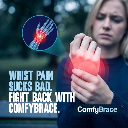 ComfyBrace Nighttime Wrist Brace - Pain Relief for Carpal Tunnel & Arthritis | Breathable Fabric, Fits Both Hands