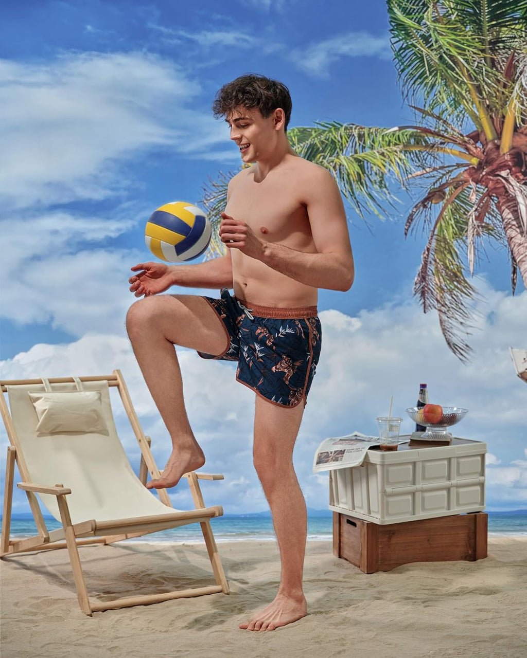Surf Cuz Men's Swim Trunks - Vintage 80s/90s Retro Bathing Suits with Mesh Lining | Comfortable Fit