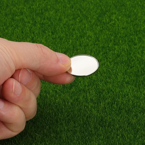 PATIKIL Golf Ball Marker 1 Inch, 12 Pack Metal Blank Ball Markers Position Marking Disc Golf Divot Tool Accessory for Men Women Golfers Table Games, Silver
