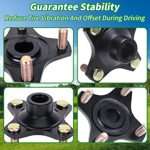 10L0L Golf Cart Rear Wheel Hub Assembly Compatible with Club Car Precedent, Carryall, EX40 Engine 2015-2019 Golf Cart Models, OEM# 103995001, 1039950-01